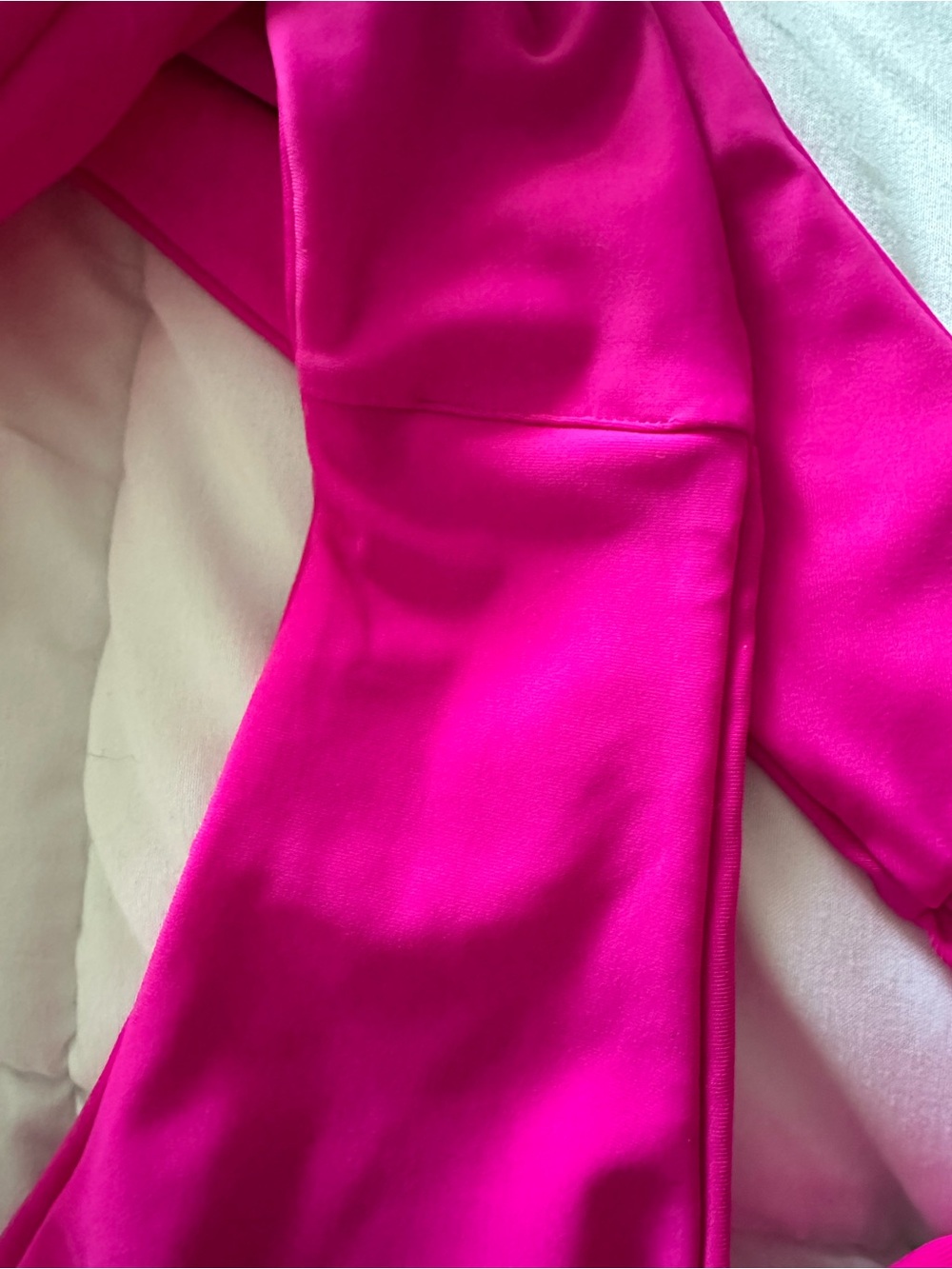 Zaful Hot Pink Tie-Front Bikini Top and bottom size 10 - Picture 5 of 6